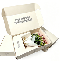 Boîte à fleurs en carton ondulé écologique CHING TA, logo personnalisé, boîte d'expédition recyclable pour bouquet cadeau, artisanat, petit MOQ