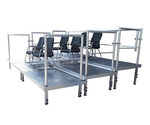 Folding Stadium Seats Blue Metal Bleachers Outdoor Foldable Grandstands - Product Image 6