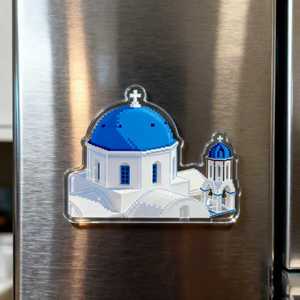 Imán de Refrigerador Acrílico Ecológico con Diseño de Dibujos Animados, Impresión UV, Resistente al Agua, Logotipo Personalizado, Paisaje del Templo de Atenas, Acropólis de Grecia - Product Image 1