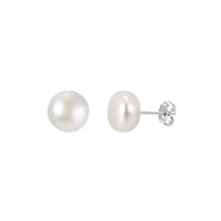Boucles d'oreilles en perles d'eau douce naturelles Edison de qualité AAA, bracelet en argent S925, style élégant et minimaliste, vente en gros d'usine