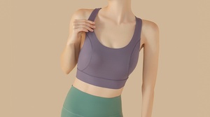 Sujetador Deportivo <span class=keywords><strong>de</strong></span> Moda para Mujer con Escote Profundo en U, Copas Fijas, <span class=keywords><strong>3</strong></span> Corchetes y Soporte Medio, Ideal para <span class=keywords><strong>Yoga</strong></span> - ¡Gran Oferta! - Product Image 2