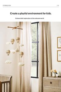 Adorno Colgante de Globo Aerostático de Ratán Natural Tejido, Colgante de Nube de Madera Hecho a Mano, Decoración para Habitación Infantil, Bebé - Product Image 3