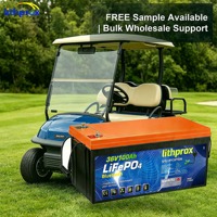 Batterie à décharge profonde haute performance 36V 100AH Grade A LiFePO4 pour voiturette de golf avec BMS intelligent RS485, borne M8, 6000 cycles, CE RoHS IP67, OEM ODM