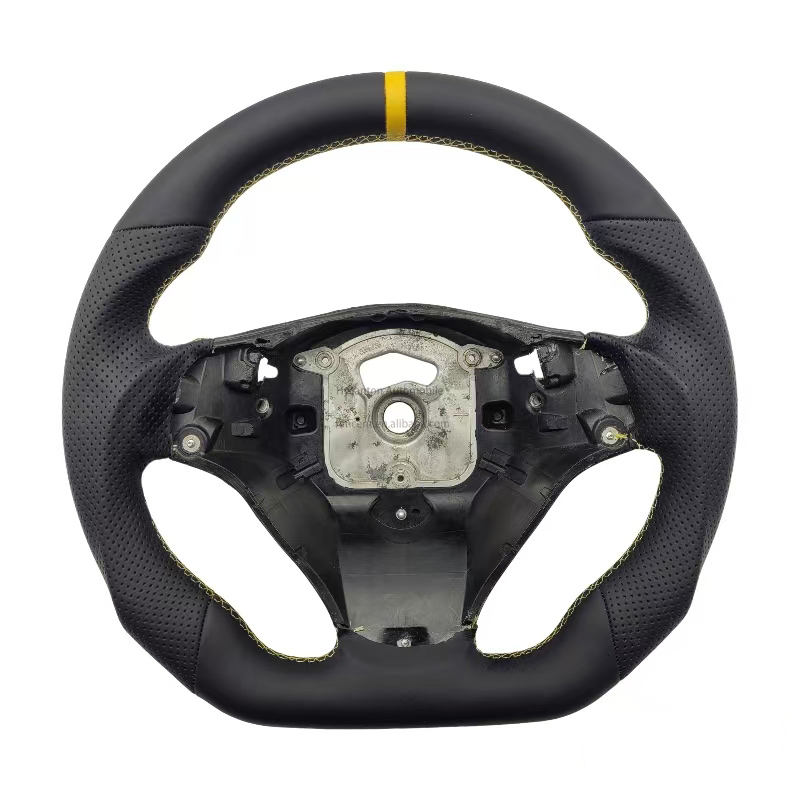 perforated leather+yellow stripe+with hole