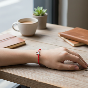 Plain Animal Shape <b>Rope</b> Red Knitting Minimal Stylish Charm <b>Bracelet</b> Wholesale 925 Sterling Silver Fine Jewelry - Product Image 3