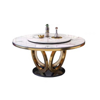 Nouvelle Arrivée Kusimi : Ensemble Table à Manger Nordique en Ardoise avec 6 Chaises, Base en Acier Inoxydable Doré, Style Mobilier de Salle à Manger