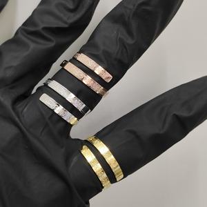 Anillo clásico Gulan de acero inoxidable religioso árabe de doble capa ajustable con apertura religiosa musulmana islámica de acero inoxidable - Product Image 5