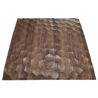 Panneaux muraux en placage de bois texturé 3D moderne, chêne blanc/noyer, MDF ondulé, résistant à l'humidité, épaisseur 12 mm, usage domestique et commercial