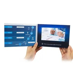 Angepasst 7 Inch Digitale Buch Lcd Tft Bildschirm Grußkarten Video Broschüre Katalog für Werbung