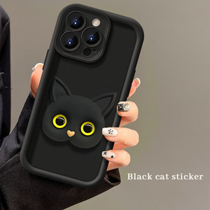 Nuovo cartone animato nero adesivo gatto TPU custodia di protezione del telefono cellulare per <span class=keywords><strong>Iphone</strong></span> 6 7 8 <span class=keywords><strong>Plus</strong></span> X Xr XS 11 12 13 14 16 Pro Max - Product Image 3