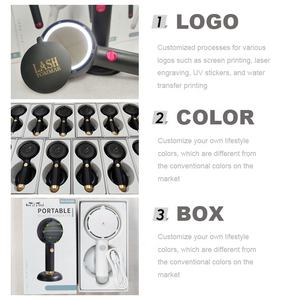 Ventilador de Maquillaje Portátil Recargable con Luz Natural, Mini Ventilador de Mano para Bebés, Soplador de Aire para Pestañas, para Extensiones de Pestañas - Product Image 4