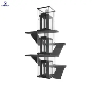 10 Feet Mini Residential House Lift Handicap Hydraulic Home Elevator Lift