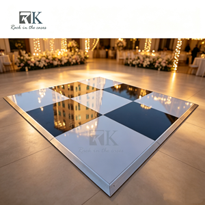 Panneaux de plancher de danse en contreplaqué brillant à carreaux avec cadre en aluminium pour mariage et fête, vente en gros - Product Image 1