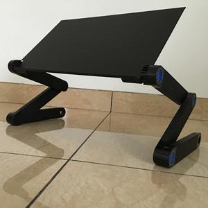 Escritorio Plegable para Portátil de Aleación de Aluminio, Rojo y Negro, con Ventilador de Refrigeración Portátil, Mesa para Cama u Oficina - Product Image 2