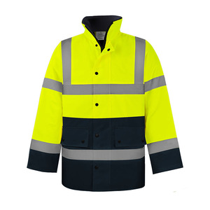 Vestes de sécurité réfléchissantes haute visibilité 300D Oxford imperméable avec revêtement en PU Construction Heavy Sefty Work Jackets <span class=keywords><strong>Bomber</strong></span> Jacket - Product Image 6