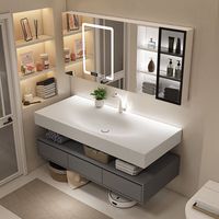 2023 Offres Spéciales Salle de bain WC armoire de toilette flottant vanité lavabo unités
