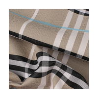 Tissu de produit en cuir souple d'impression de plaid de rayure de PVC pour la décoration de cas de lunettes de sac à main