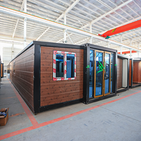 Villa de Luxe Préfabriquée Micro-Isolée de Haute Qualité de 40 ou 20 Pieds avec Salle de Bain Complète et Pièce Conteneur Extensible