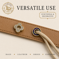 Œillets décoratifs en alliage de zinc pour sacs, chaussures en cuir, vêtements, boutons œillets métalliques 12-13mm, vente en gros