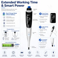 Micropipette numérique haute précision 30/300 µl, recharge USB, batterie au lithium, écran OLED, pipette électronique de laboratoire ergonomique