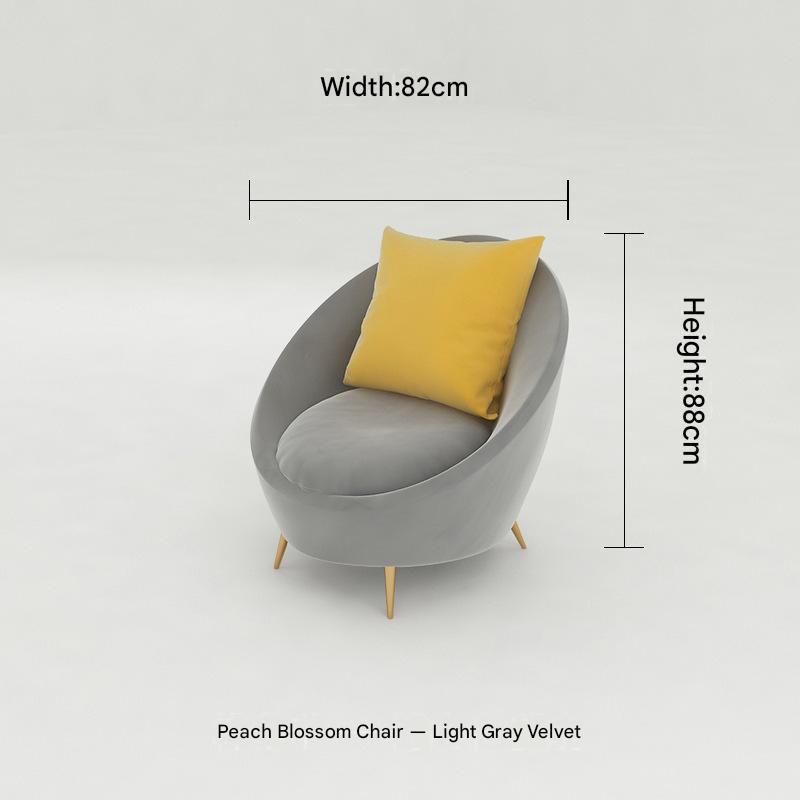 Grey peony chair