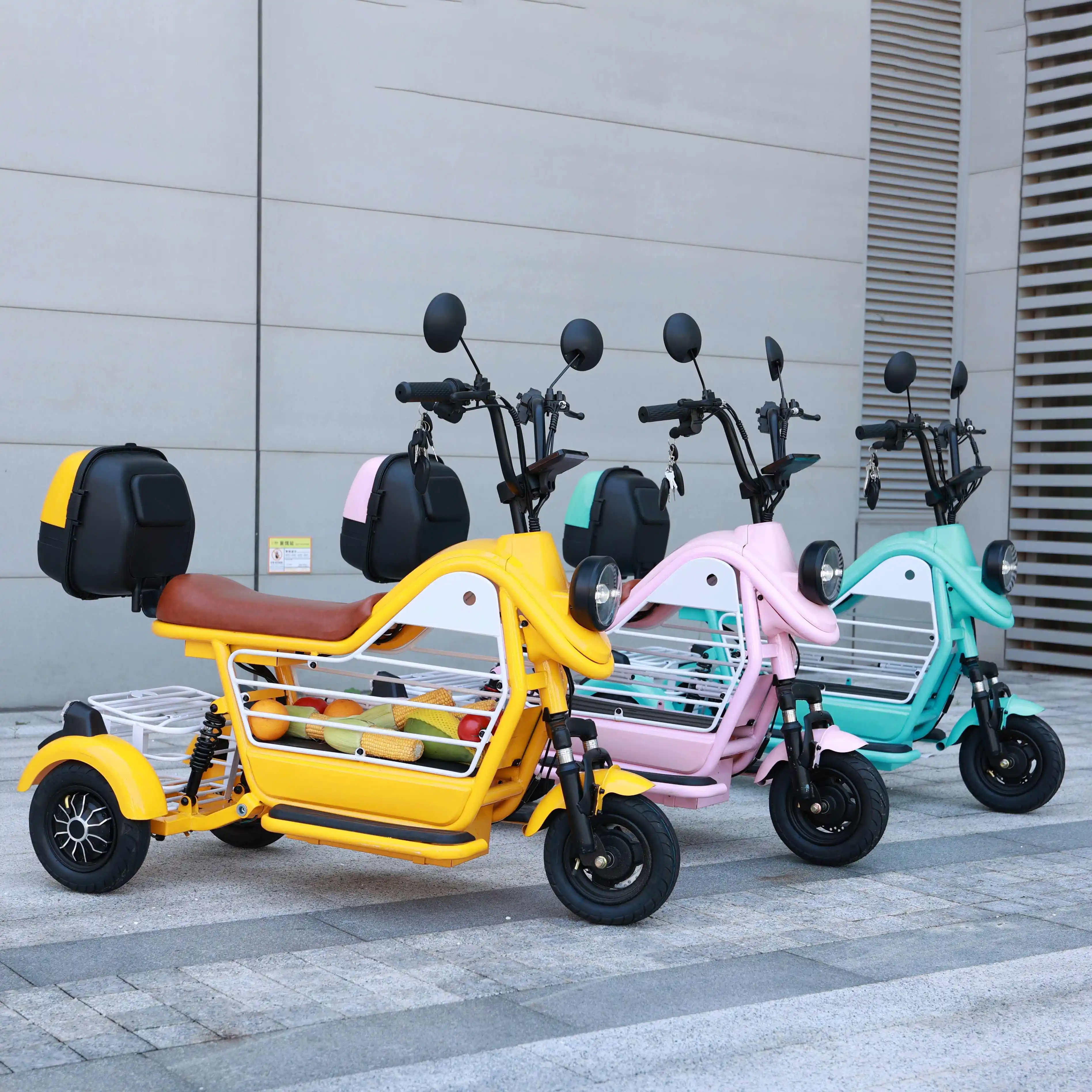 Super Ausdauer faltbares elektrisches Dreirad Roller Erwachsene 3 Dreiräder günstiger Preis elektrische Dreiräder