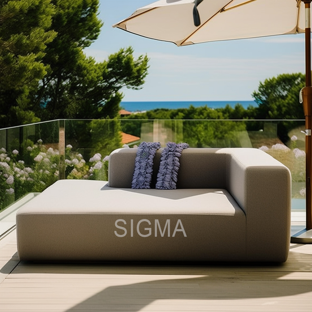 New design outdoor patio furniture all weather uv resistant fabric aluminum garden sofa