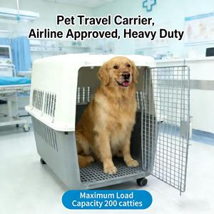 Ekstra Büyük Köpek Kafesi IATA Onaylı Ağır Hizmet Tipi Büyük Köpekler İçin Evcil Hayvan Taşıma Çantası - Product Image 1