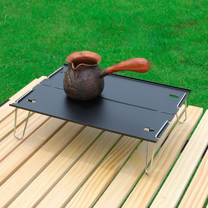 Mesa Plegable Portátil de Aleación de Aluminio para Exteriores, Rectangular, para Camping, Mini Mesa de Comedor/Té, Negra, Champán, Gris, Azul, 15x5x6 - Product Image 2