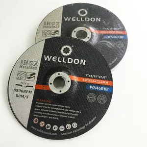 WELLDON 7'' 180x1.6x22.23mm 7 inch abrasive cutting wheel cut 7 inch 2 in one for metal stainless steel inox