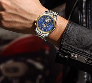 POEDAGAR 1408 Nouvelle montre mécanique de luxe à tourbillon pour homme, en acier inoxydable, étanche, lumineuse, avec calendrier, montre tendance pour homme - Product Image 5