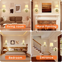 Lampes murales LED à piles rechargeables détachables, à intensité variable, avec télécommande tactile, design moderne, chambre à coucher, salon