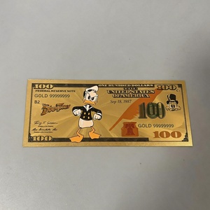 6 billets de banque en feuille d'or nouvellement conçus inspirés de la série de dessins animés américaine DuckTales, monnaie plaquée or 24 carats pour collection et cadeaux - Product Image 3