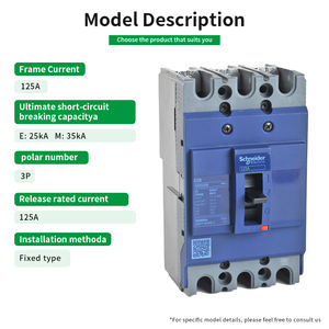 S-CHNEIDER mccb फिक्स्ड ezd125e3125n Ezd125m3125 n ezd5a 160a 250a 400a 630a 3p 4p - Product Image 4