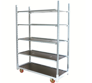 Chariot de transport en métal à 2/3/4 niveaux avec roues pour serre, <span class=keywords><strong>plantes</strong></span> <span class=keywords><strong>et</strong></span> <span class=keywords><strong>fleurs</strong></span> - Product Image 4