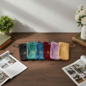 Reusable Velvet Fabric Drawstring <b>Bags</b> for Jewelry Cosmetics Perfume & Watch Storage-Gift & Craft <b>Packaging</b> <b>Bag</b> - Product Image 1