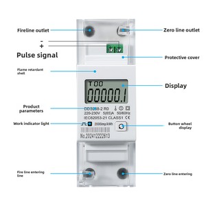 Single-Phase Dds238-2 R0 Resettable Rail-Mounted Energy <strong>Meter</strong> Supply of <strong>Zero</strong>-Resettable and Resettable <strong>Meter</strong> - Product Image 1