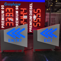 Panneau publicitaire LED pour station-service, panneau pylon LED pour station-service, panneau LED pour prix de l'essence
