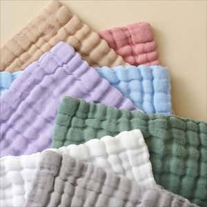 Serviette de bain en tissu de mousseline de gaze, chiffon à main, 6 couches, extra absorbant et doux, blanc, lingettes pour bébé - Product Image 3