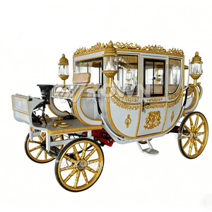 Calèche électrique royale à quatre lampes et roues lisses, homologuée CE, pour utilisation en intérieur (mariages, centres commerciaux, parcs culturels urbains) - Product Image 1