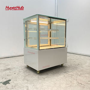 Vitrine réfrigérée carrée en verre pour pâtisseries et gâteaux, équipement de boulangerie commerciale à refroidissement par air - Product Image 4