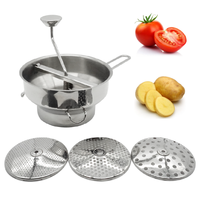 Keuken Accessoires Roestvrij Staal Fruit & Vegetable Voedsel Molen Handleiding Voedsel Groente Chopper Met 3 Discs