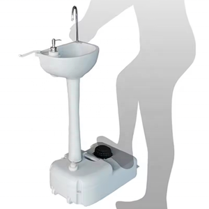อ่างล้างมือสำหรับตั้งแคมป์แบบพกพาปั๊มเท้า HDPE ใหม่ - Product Image 4