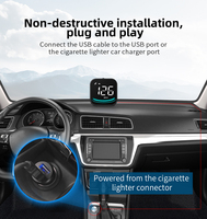 Neue Generation Windschutzscheiben-HUD Auto GPS Tacho mit KM/H MPH Anzeige, Übergeschwindigkeitsalarmen & Uhrfunktion