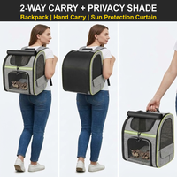Sac à dos extensible pour transport d'oiseaux, écureuils et aigrettes - Sac de voyage pliable en nylon Oxford pour animaux de compagnie avec rideau d'ombrage