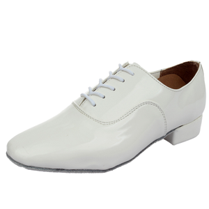 Chaussures de danse pour hommes en daim PU, semelle en daim, doublure en coton, modernes, pour Tango, Jazz, Salsa, enseignement, talon de 2,5 cm, noires - Product Image 1