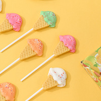 Sucettes en forme de crème glacée multi-saveurs personnalisées, bonbons semi-mous aux fruits, 960g pour enfants, idéales pour les fêtes
