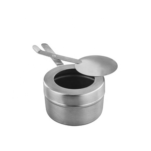 Plato de <span class=keywords><strong>chafing</strong></span> indio rectangular, de acero inoxidable, con quemador de combustible - Product Image 5