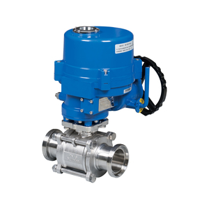 Válvula de Bola LQ DN65 PN16 con Actuador Motorizado Eléctrico, Equipo de Control de Líquidos con Operación Manual con Volante - Product Image 1