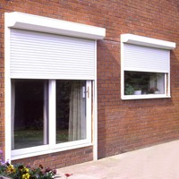 Volets intérieurs isolés modernes, volets roulants en alliage d'aluminium sur mesure, auvent et volets roulants de sécurité pour fenêtres
